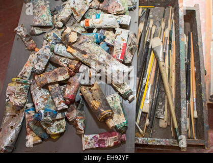 Ocotlán de Morelos, Oaxaca, Mexico - The home and studio of Mexican painter Rodolfo Morales. Stock Photo