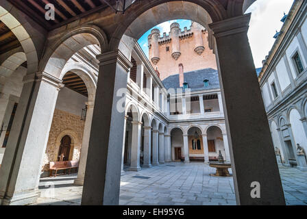 Courtyard of the Castle Alcazar. Stock Photo