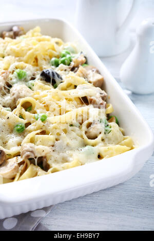 pasta with cheese sauce, food Stock Photo