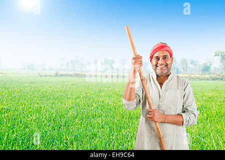 1 indian Rural Farmer Standing Stock Photo - Alamy