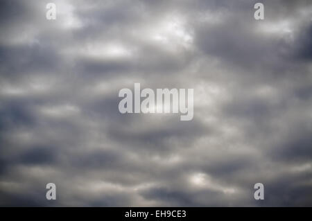 Dark and dramatic cloudy sky before summer gale Stock Photo