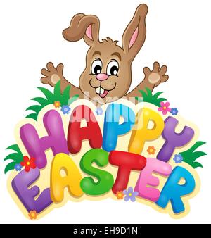 Happy Easter sign theme image 6 - picture illustration. Stock Photo