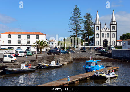 Church of Santa Maria Madalena, Madalena do Pico, Pico Island, Azores, Portugal Stock Photo