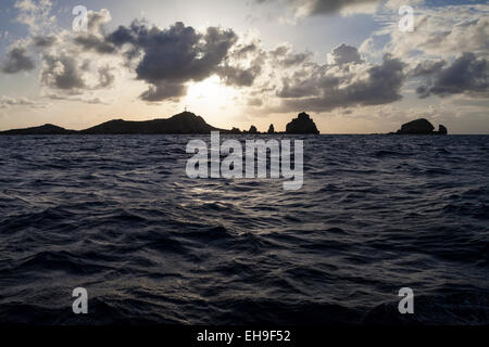 Rocky coast of Pointe des Chateaux, Grande Terre, Guadeloupe Stock Photo