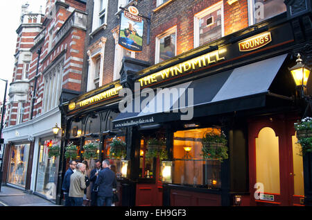 The Windmill, Youngs pub, exterior, Mill Street, Mayfair, London, England Stock Photo