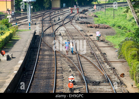 Rambukkana railway station, Sri Lanka, Asia Stock Photo