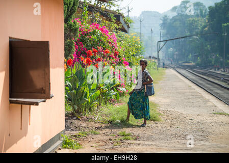 Rambukkana railway station, Sri Lanka, Asia Stock Photo