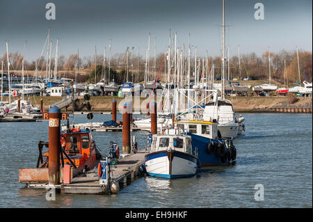 A general view of the marina at Burnham on Crouch in Essex. Stock Photo