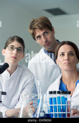 Scientists working in laboratory Stock Photo