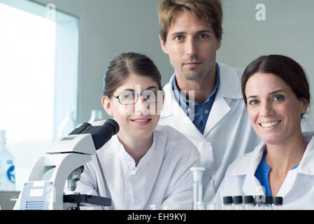 Team of scientists in lab, portrait Stock Photo