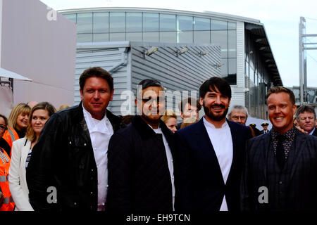 Southampton, UK. 10th March, 2015. James Martin, Marco Pierre White Olly Smith and other Celebrity chefs at the naming of  P&O cruises new flagship BR Stock Photo