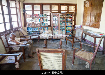 Interior in a public library in a colonial building in the fort Galle, Sri lanka, Asia Stock Photo