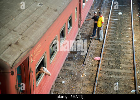 Fort Railway Station in Colombo, Sri Lanka, Asia Stock Photo