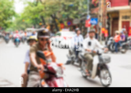 Hanoi city centre blur background Stock Photo