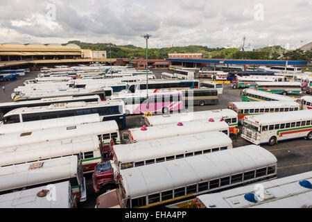 Albrook Bus Terminal, Panama City, Panama Stock Photo