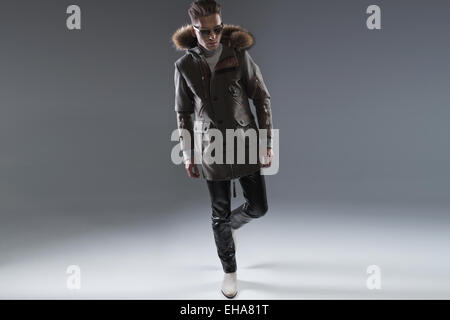 Elegant young guy dressed in trendy clothes Stock Photo