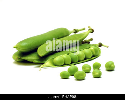 grüne Erbsen / green peas Stock Photo