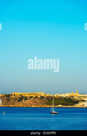 Mediterranean Europe, Malta, Gozo Island, Mgarr, Fort Chambray Stock Photo