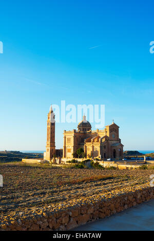 Mediterranean Europe, Malta, Gozo Island, Basilica of Ta'Pinu Stock Photo