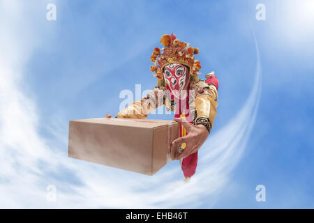 The main characters in the opera sun wukong mail delivery Stock Photo