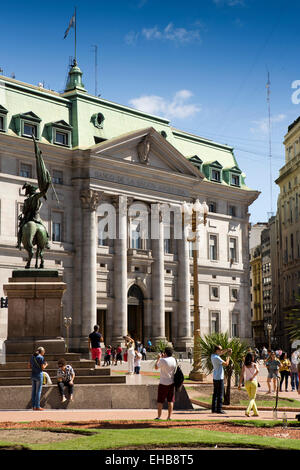Argentina, Buenos Aires, Plaza de Mayo, and Banco de la Nacion building with classical portico Argentina, Buenos Aires, Plaza de Mayo, and Banco de la Nacion building with classical portico