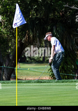 Palm Harbor, Florida, USA. 10th March, 2015. Tim Petrovic chips onto the green on the 4th hole at the Innisbrook Resort (Copperhead) in Palm Harbor FL. Credit:  Cal Sport Media/Alamy Live News Stock Photo