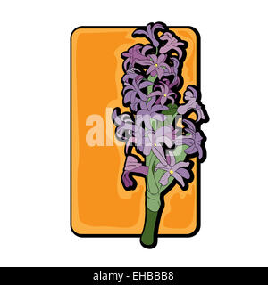 hyacinth clip art yellow Stock Photo