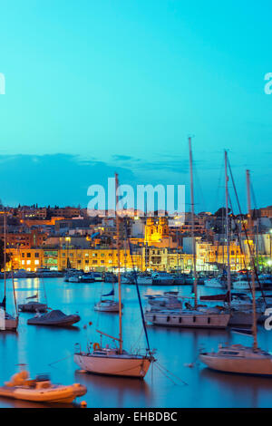 Mediterranean Europe, Malta, Valletta, Lazzaretto Creek marina Stock Photo