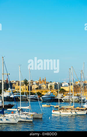 Mediterranean Europe, Malta,  Msida Creek harbour Stock Photo