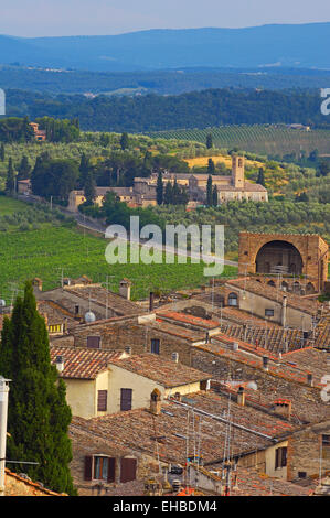 Santa Lucia, San Gimignano. Tuscany, Italy, Siena Province. UNESCO ...