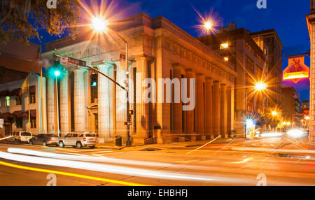 downtown city streets in Savannah, Georgia. Stock Photo