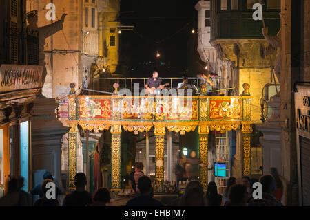 Mediterranean Europe, Malta, Valletta, outdoor concert during Notte Bianca festival Stock Photo