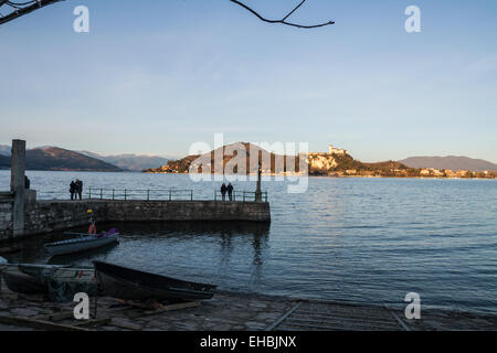 Arona, Lake Maggiore, Piedmont, Italy Stock Photo