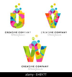 Creative Alphabet Letters Logo. Vector Letters. Colorful alphabet letters. Stock Photo