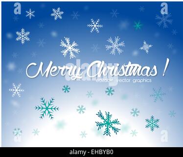 Merry Christmas background illustration vector with show flakes Stock Photo