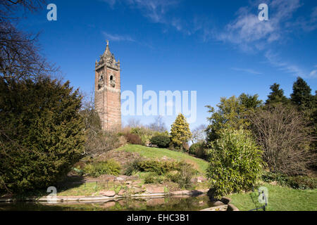 Cabot Tower atop Brandon Hill Park Bristol England Stock Photo
