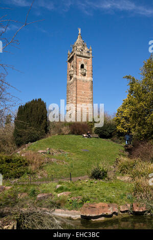 Cabot Tower atop Brandon Hill Park Bristol England Stock Photo