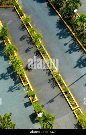 empty parking viewed from above Stock Photo