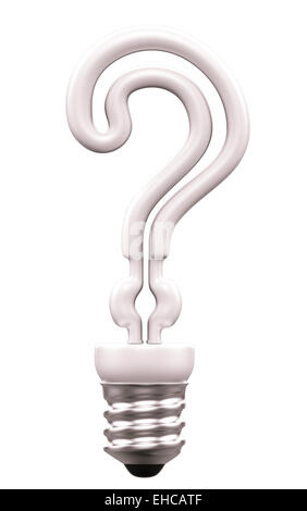 FAQ: Query mark light bulb isolated on white Stock Photo - Alamy