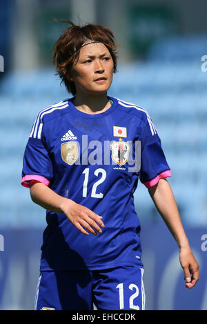 Faro, Portugal. 11th Mar, 2015. Megumi Kamionobe (JPN) Football/Soccer : Algarve Women's Football Cup 2015 Placement Match between Japan 2-0 Iceland at Algarve Stadium in Faro, Portugal . © YUTAKA/AFLO SPORT/Alamy Live News Stock Photo