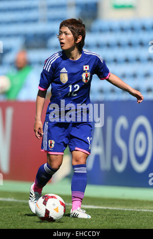 Faro, Portugal. 11th Mar, 2015. Megumi Kamionobe (JPN) Football/Soccer : Algarve Women's Football Cup 2015 Placement Match between Japan 2-0 Iceland at Algarve Stadium in Faro, Portugal . © YUTAKA/AFLO SPORT/Alamy Live News Stock Photo