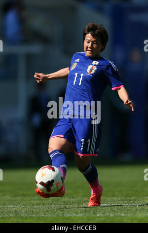 Faro, Portugal. 11th Mar, 2015. Shinobu Ono (JPN) Football/Soccer : Algarve Women's Football Cup 2015 Placement Match between Japan 2-0 Iceland at Algarve Stadium in Faro, Portugal . © YUTAKA/AFLO SPORT/Alamy Live News Stock Photo