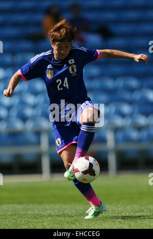 Faro, Portugal. 11th Mar, 2015. Yuika Sugasawa (JPN) Football/Soccer : Algarve Women's Football Cup 2015 Placement Match between Japan 2-0 Iceland at Algarve Stadium in Faro, Portugal . © YUTAKA/AFLO SPORT/Alamy Live News Stock Photo