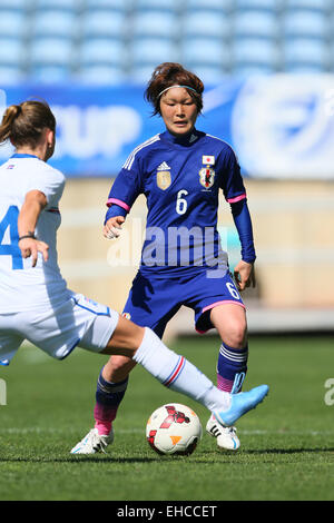 Faro, Portugal. 11th Mar, 2015. Mizuho Sakaguchi (JPN) Football/Soccer : Algarve Women's Football Cup 2015 Placement Match between Japan 2-0 Iceland at Algarve Stadium in Faro, Portugal . © YUTAKA/AFLO SPORT/Alamy Live News Stock Photo