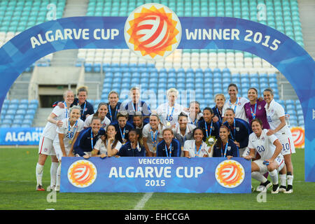 Faro, Portugal. 11th Mar, 2015. United States Women's team group (USA) Football/Soccer : Algarve Women's Football Cup 2015 Award Ceremony at Algarve Stadium in Faro, Portugal . Credit:  YUTAKA/AFLO SPORT/Alamy Live News Stock Photo