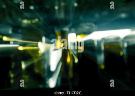 spacy blurred background with bokeh, long exposure with zoom effect Stock Photo