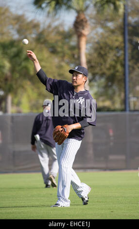 Tampa, Florida, USA. 10th Mar, 2015. Masahiro Tanaka (Yankees) MLB : New York Yankees spring training camp in Tampa, Florida, United States . © Thomas Anderson/AFLO/Alamy Live News Stock Photo