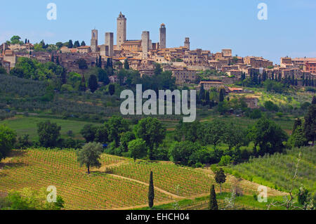 San Gimignano, Tuscany, Italy, Siena Province. UNESCO World Heritage Site. Europe Stock Photo