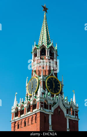 Tower of the Kremlin on the Red Square, Moscow, Russia Stock Photo