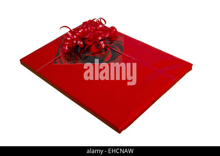 gift parcel before white background Stock Photo